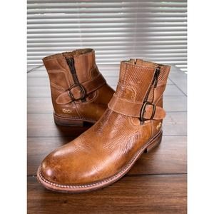 Bed Stu Becca Womens Leather Ankle Boot Rustic Tan Size 7 Made in USA